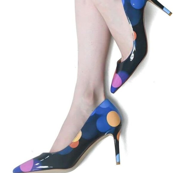 YDN Women Chic Pointed Closed Toe Mid Heel Pumps Slip on Stilettos Slide Dress S - Picture 1 of 8